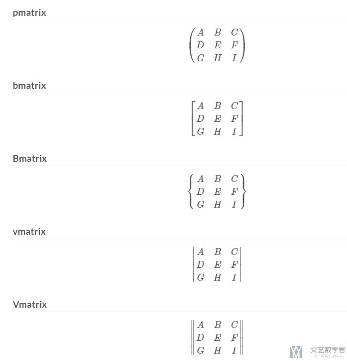 LaTeX 数学公式总结