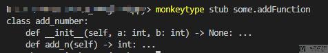 Python自动补全参数类型-MonkeyType