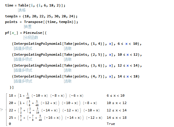 Mathematica进阶[9]-计算插值函数生成曲线的函数表达式