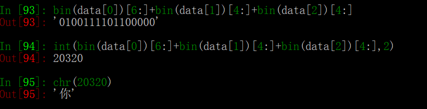 关于编码与Python的一些类型转换函数