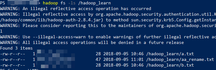 Windows环境安装Hadoop与一些简单的操作测试